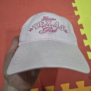 Genuine Texas Girl Pink Baseball Cap Hat Adjustable Strap One Size Fits All